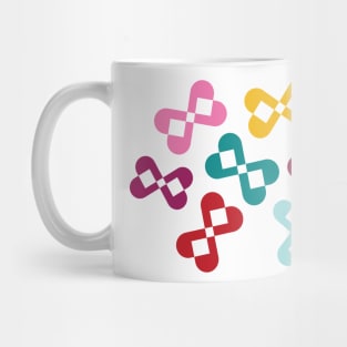 Love and joy, the season of love hearts pattern Mug